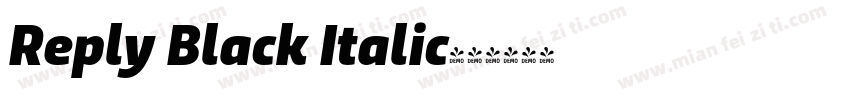 Reply Black Italic字体转换